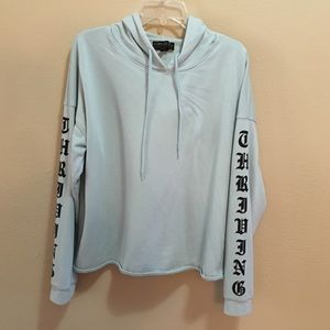 Plus size blue hoodie